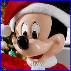 Disney 4 ft Animated Holiday Santa Mickey Mouse Christmas Animatronic Talk Sings
