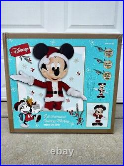 Disney 4ft Animated Holiday Santa Mickey Mouse Home Depot NEW? SHIPS SAME DAY