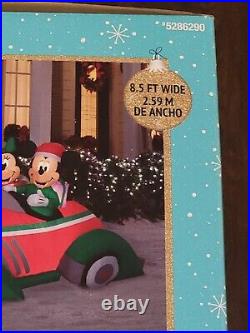 Disney 8.5 ft Mickey & Minnie Christmas Car Inflatable Decoration Yaes Newion