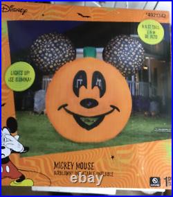 Disney 9.5 ft Mickey Mouse Halloween Jack O Lantern Pumpkin Inflatable New