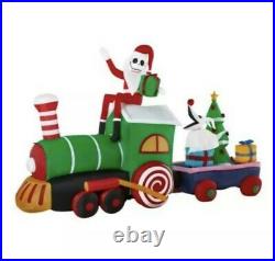 Disney Christmas 10 ft Wide Giant Jack Skellington Train Scene Inflatable NIB