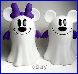 Disney Halloween 2023 Lighted Mickey & Minnie Ghost Blow Mold 24 (SET OF 2)
