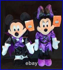 Disney Halloween Mickey & Minnie Mouse Door Greeters In Vampire & Witch Costumes