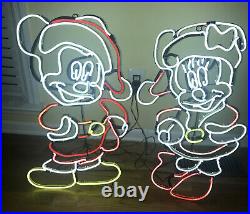 Disney Magic Holiday LightGlo LED Lighted Minnie & Mickey Mouse 2.6ft Christmas