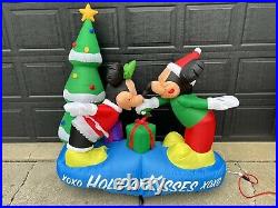 Disney Mickey & Minnie Holiday Kisses Inflatable Christmas Tree 5.5 Ft