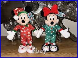 Disney Mickey & Minnie Mouse Christmas Pajamas Holiday Welcome Greeters 24
