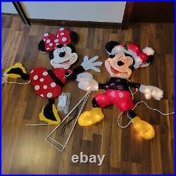 Disney Mickey Mouse And Minnie Lighted Yard Decoration. Iridescent 48.5