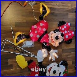 Disney Mickey Mouse And Minnie Lighted Yard Decoration. Iridescent 48.5