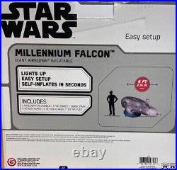 Disney Star Wars Millenium Falcon Christmas Gemmy Airblown Yard Inflatable 9FT