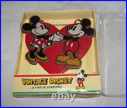 Disney VTG Mickey Minnie Mouse Heart Valentine Valentines Day Christmas Ornament