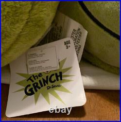 Dr. Seuss's The Grinch Pillow 17 X 15Santa Plush Set Of 2