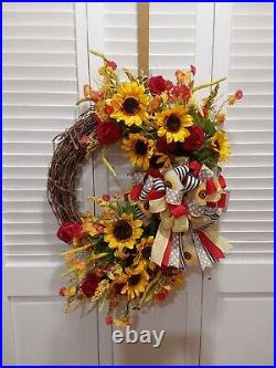 Easter Wreath, grapevine wreath, sunflower wreath, rose wreath, spring decor
