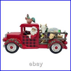 Enesco Jim Shore Country Living Santa Driving Truck Figurine 10.6 Inch 6011739