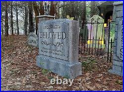 Evil Soul Studios Life Size BELOVED Tombstone Halloween Prop Cemetery Graveyard