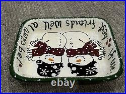 Expressly Yours Pottery 13 Dish If We Should Live To 103 Best Friends Snowmen