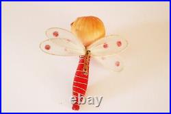 Extremely RARE Vintage Anthropomorphic Kitsch Christmas Red Bug Decoration