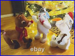 FROSTY The SNOWMAN OLAF 50th Anniversary RUDOLPH Christmas PLUSH 3 Greeters