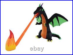 Fire Breathing Dragon 13ft Inflatable Halloween Yard Lawn Decor Myth LED Wings