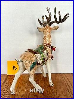 Fitz & Floyd Florentine Christmas Reindeer Right/Front/Left Facing You Choose