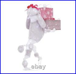 Fluffy Ooh LaLa! 42 in, LED PINK Poodle with Presents Holiday Yard Decoration