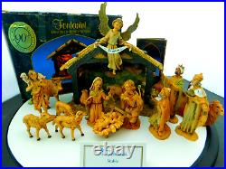 Fontanini 2.5 Lighted 16pc Nativity Stable #50046 1997 with Original Box