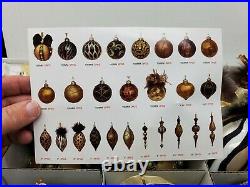 Frontgate Holiday Collection Box of 20 Christmas Ornaments Gold, Bronze, Black