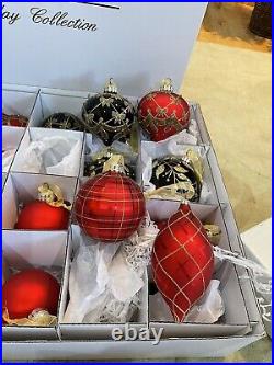 Frontgate Holiday Glass Handblown Ornament Christmas Embellished Lot of 61