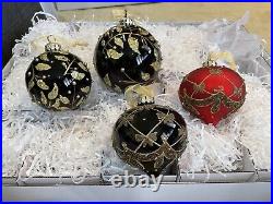 Frontgate Holiday Glass Handblown Ornament Christmas Embellished Lot of 61