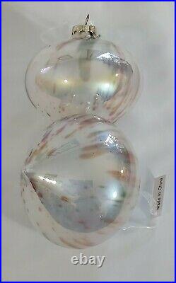 Frontgate Ornaments Box of 6 Marble, Large, New