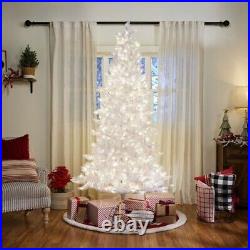 GE 7.5-ft North Mountain Fir 700 LED Traditional White Artificial Christmas Tree