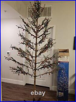 GE 8' Ft Tall Winterberry Christmas Tree with 504 Sugar Plum Color LEDs