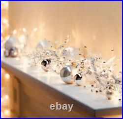 GE Glitter Gem Garland Christmas Ornament Lights 9 ft, 100ct, Clear New In Box