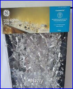 GE LED 100 lights Glitter Gem Garland 9ft