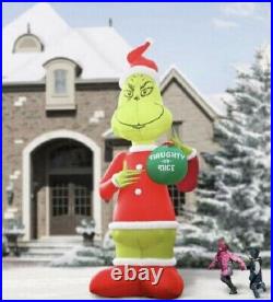 GIANT 18 FT CHRISTMAS SANTA DR SEUSS GRINCH NAUGHTY ORNAMENT Airblown Inflatable