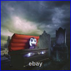 GOOSH 6FT Halloween Inflatable Outdoor Vampire in The Coffin Blow up Decor