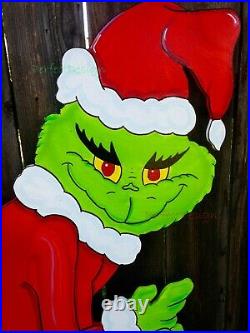 GRINCH Stealing the CHRISTMAS Lights Lawn Yard Art Decoration Decor CUTE RIGHT
