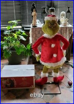 Gemmy 2021 4ft Lifesize Dancing Musical Grinch Used Dr Suess As Is with Box