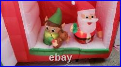 Gemmy 7.5ft Wide Santa's Animated Workshop Scene Christmas Inflatable