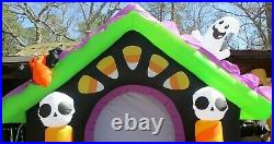 Gemmy Airblown Inflatable Haunted House Arch Archway Entry 8 Ft Tall Halloween