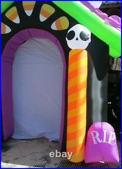 Gemmy Airblown Inflatable Haunted House Arch Archway Entry 8 Ft Tall Halloween
