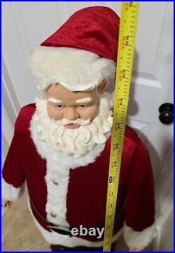 Gemmy Animated Singing Santa Claus Christmas 4' tall Parts or Repair Only Read