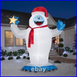 Gemmy Christmas Airblown Inflatable Bumble withSanta Hat Giant Rudolph, 12 ft Tall
