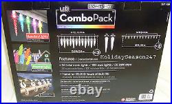 Gemmy Combo Multi LED 36 Shooting Star 99 Starry Night Icicle Light Lightshow