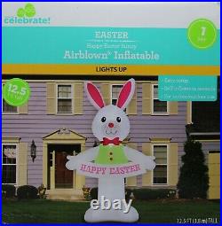 Gemmy Easter 12.5 ft Tall Happy Easter Bunny Inflatable NIB