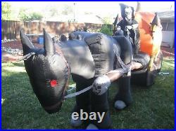 Gemmy Halloween 12 ft. Grim Reaper & Carriage Airblown Inflatable