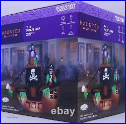 Gemmy Halloween Haunted Living 9 ft Pirate Ship Airblown Inflatable NIB