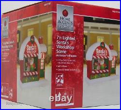 Gemmy Home Accents Christmas 7 ft Santa's Workshop Scene Airblown Inflatable NIB