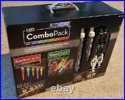 Gemmy Lightshow LED Combo Pack Icicles and Miniights 61 Lighted Ft Total NIB