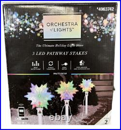 Gemmy Orchestra of Lights Multi-Color/Color-Changing Snowflake LED Path Show