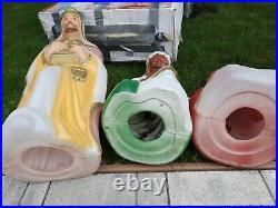 General Foam 3 Wise Men Large Nativity Blow Mold Set Christmas Lighted Outdoor